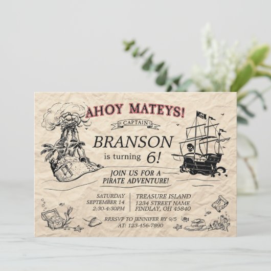 Aangepersonaliseerde  scheepvaart kaart (Staand voorkant)