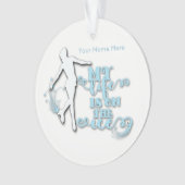 Aangepersonaliseerde Skater-versiering voor afbeel Ornament (voorkant)