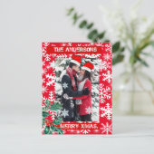 Aangepersonaliseerde sonderende kerstvakantie met  briefkaart (Staand voorkant)