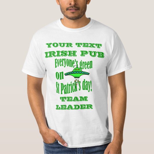 Aangepersonaliseerde St Patrick's day T-shirt (Voorkant)