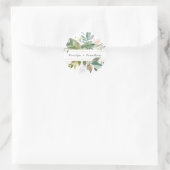 Aangepersonaliseerde Summer Floral Wedding for Ronde Sticker (Tas)