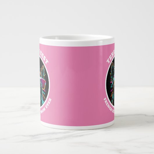 Aangepersonaliseerde Texas's Best French Bulldog M Grote Koffiekop (Voorkant)