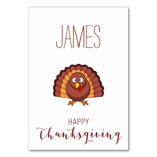 Aangepersonaliseerde Thanksgiving plaatst kaarten (Achterkant)