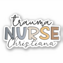 Aangepersonaliseerde trauma verpleegster trauma sticker