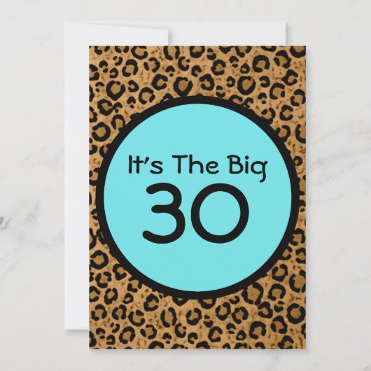 Aangepersonaliseerde uitnodiging op 30e verjaardag (Achterkant)