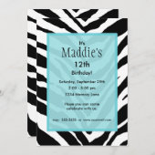 Aangepersonaliseerde uitnodiging op zaterdag (Voorkant / Achterkant)