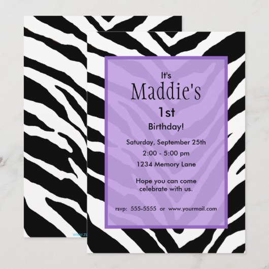 Aangepersonaliseerde uitnodiging op zaterdag (Voorkant / Achterkant)