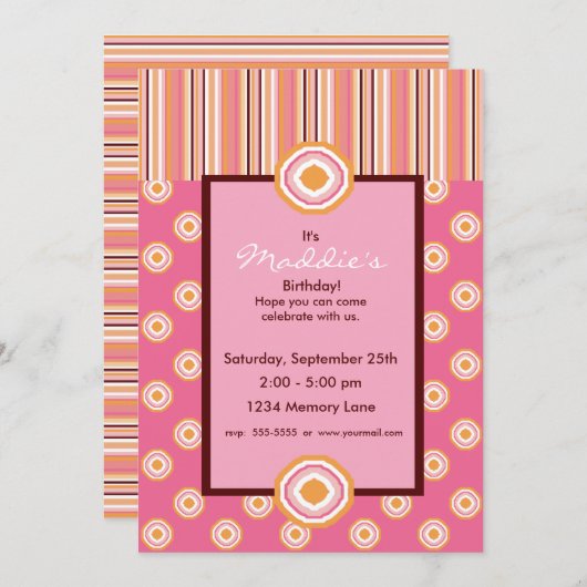 Aangepersonaliseerde uitnodiging op zaterdag (Voorkant / Achterkant)