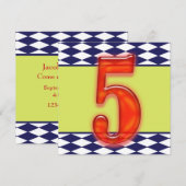 Aangepersonaliseerde uitnodiging op zaterdag (Voorkant / Achterkant)