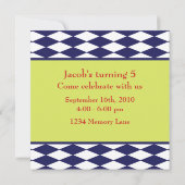 Aangepersonaliseerde uitnodiging op zaterdag (Achterkant)