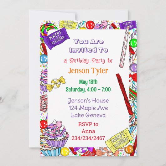 Aangepersonaliseerde uitnodiging op zaterdag | Fil (Voorkant)