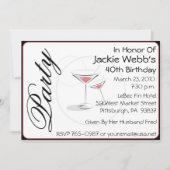 Aangepersonaliseerde uitnodiging van de 40e verjaa (Voorkant)