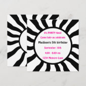 Aangepersonaliseerde uitnodiging van de 5e verjaar (Voorkant / Achterkant)