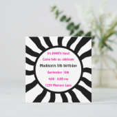 Aangepersonaliseerde uitnodiging van de 5e verjaar (Staand voorkant)