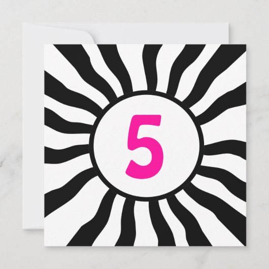 Aangepersonaliseerde uitnodiging van de 5e verjaar (Achterkant)