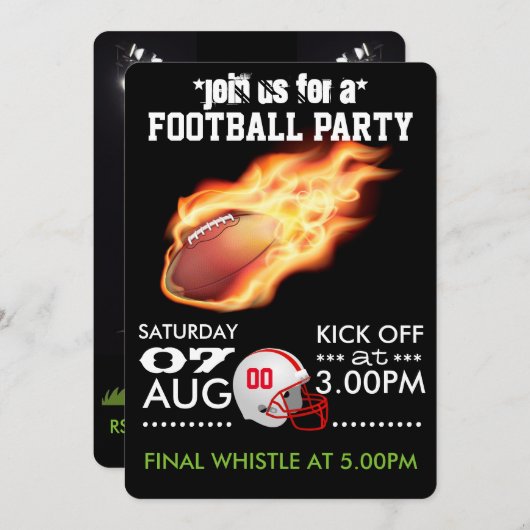 Aangepersonaliseerde uitnodiging van de Amerikaans (Voorkant / Achterkant)