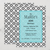 Aangepersonaliseerde uitnodiging van de Birthday (Voorkant / Achterkant)