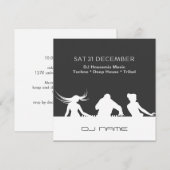 Aangepersonaliseerde uitnodiging van DJ partij (Voorkant / Achterkant)