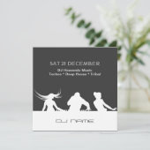 Aangepersonaliseerde uitnodiging van DJ partij (Staand voorkant)