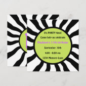 Aangepersonaliseerde uitnodiging voor 11e verjaard (Voorkant / Achterkant)