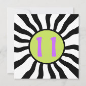 Aangepersonaliseerde uitnodiging voor 11e verjaard (Achterkant)