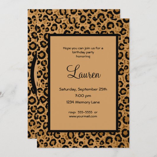 Aangepersonaliseerde uitnodiging voor 21e verjaard (Voorkant / Achterkant)