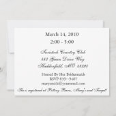 Aangepersonaliseerde uitnodiging voor bridal Showe (Achterkant)