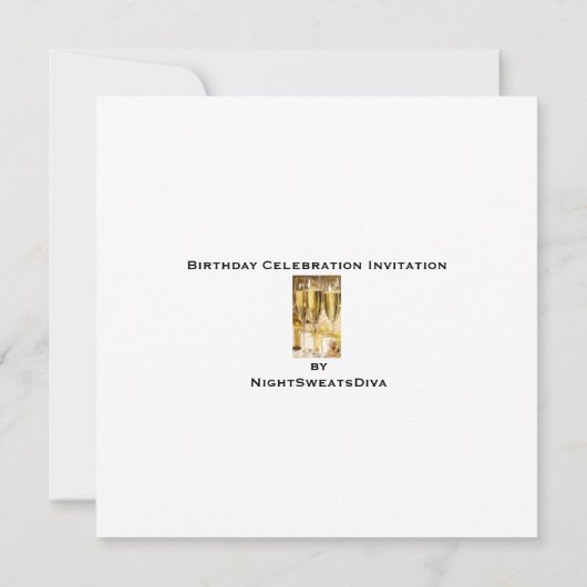 Aangepersonaliseerde uitnodiging voor een 50e verj (Achterkant)