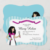 Aangepersonaliseerde uitnodiging voor het Koken va (Voorkant / Achterkant)