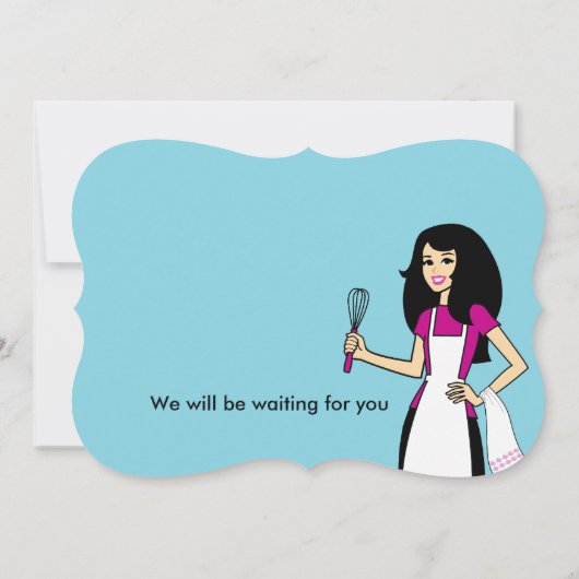 Aangepersonaliseerde uitnodiging voor het Koken va (Achterkant)