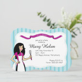 Aangepersonaliseerde uitnodiging voor het Koken va (Staand voorkant)