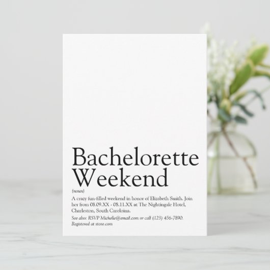 Aangepersonaliseerde uitnodiging voor week van het (Staand voorkant)