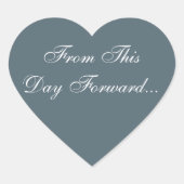 Aangepersonaliseerde uitnodigingskadet hart sticker (Voorkant)