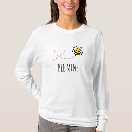 Aangepersonaliseerde Valentijn Quote - Bee Mine Ca T-shirt (Voorkant)