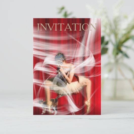 Aangepersonaliseerde Venetiaanse maskeruitnodiging Kaart (Staand voorkant)