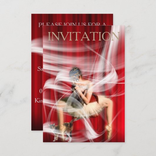 Aangepersonaliseerde Venetiaanse maskeruitnodiging Kaart (Voorkant / Achterkant)