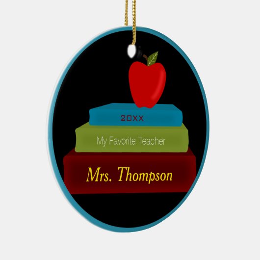 Aangepersonaliseerde versiering voor leraar Keepom Keramisch Ornament (Rechts)