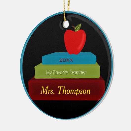 Aangepersonaliseerde versiering voor leraar Keepom Keramisch Ornament (Links)