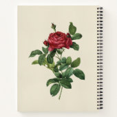 Aangepersonaliseerde Vintage Floral Elegance Notitieboek (Achterkant)