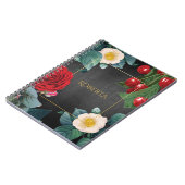 Aangepersonaliseerde Vintage Floral Elegance Notitieboek (Linkerzijde)