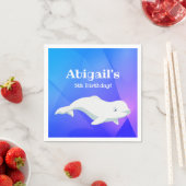 Aangepersonaliseerde visdag in Beluga - Blauwe Oce Servet (Insitu)