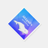 Aangepersonaliseerde visdag in Beluga - Blauwe Oce Servet (Hoek)