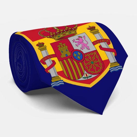 Aangepersonaliseerde vlag Spanje Stropdas (Opgerold)