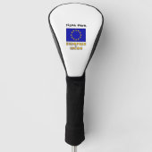 Aangepersonaliseerde vlag van de Europese Unie en Golfheadcover (Voorkant)