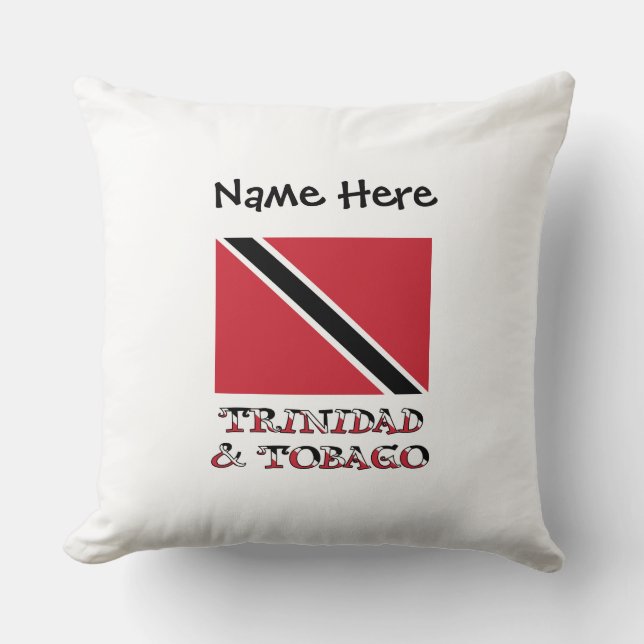 Aangepersonaliseerde vlag van Trinidad Tobago en T Kussen (Voorkant)