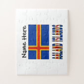 Aangepersonaliseerde vlag voor de eilanden en de Å Legpuzzel (Verticaal)