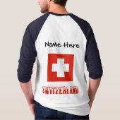 Aangepersonaliseerde vlag Zwitserland en Zwitserla T-shirt (Achterkant)