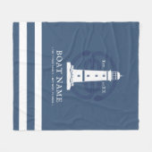 Aangepersonaliseerde vuurtoren Boat naam Modern Fleece Deken (Voorkant (Horizontaal))