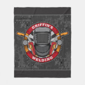 Aangepersonaliseerde wassenmetaalfabricator-lassen fleece deken (Voorkant)