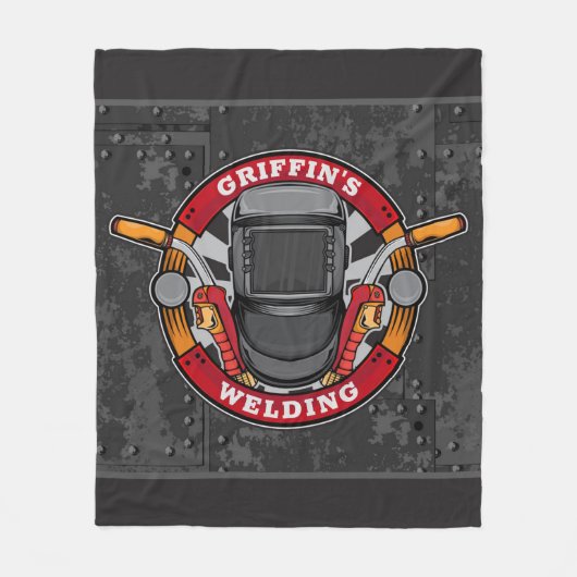 Aangepersonaliseerde wassenmetaalfabricator-lassen fleece deken (Voorkant)